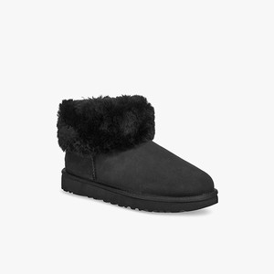 Ugg Classic Mini Fluff Women Classic Boots Black (4861BRJPU)